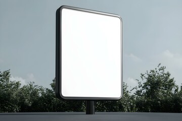 3D Render of a Blank Billboard in Urban Setting: Digital Visualization for High-Impact Branding and Advertising Mockup