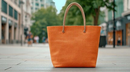 Handcrafted urban lifestyle tote bag colorful threads embroidery vibrant craft environment artistic weaving city style