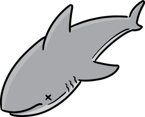 Illustration of dead shark
