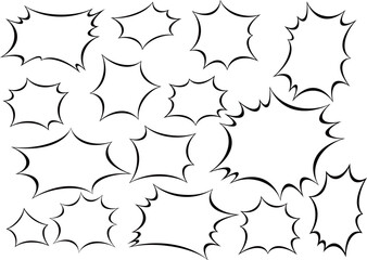 アメコミ風強調フキダシセット