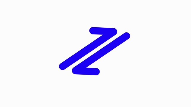 Minimal Blue Z Logo Animation in 4K | Clean Stylish Letter Design Motion