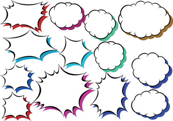 強調とモコモコのフキダシセット