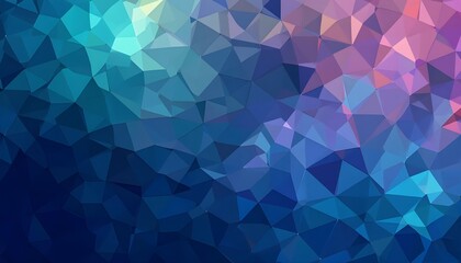 Obraz premium Abstract Delaunay Triangulation Background with Generative Voronoi Art Design