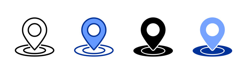 Location icon sheet multiple style collection