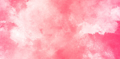 Fototapeta premium Beautiful watercolor art background. Pink and yellow shades aquarelle painted paper textured stain element for text design, Watercolor texture for cards, flyers, poster, banner background.