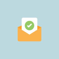 Fototapeta premium Envelope with Check