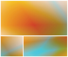 Abstract Gradient Composition Dynamic, Orange Red Blue, Design Or Template