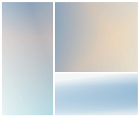 Obraz premium Abstract Gradient Composition Soft, Blue Grey Beige, Design Or Template