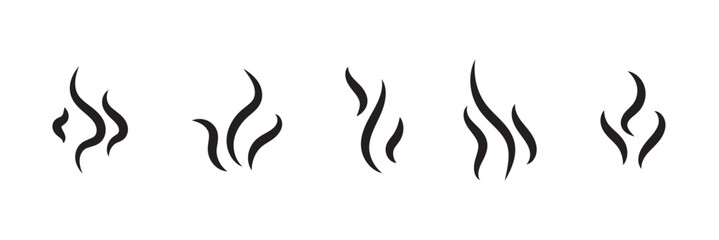 Smoke Icon. Steam Icon. Smell Icon. Aromas vaporize icons. Vector Illustration. Vector Graphic. EPS 10