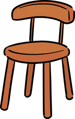 Illustration of wooden chair
