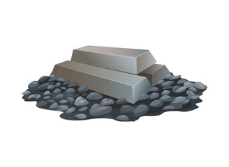 Nickel Bar Material Illustration Vector