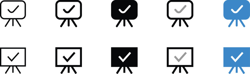 Set of Approved Project Presentation Icons