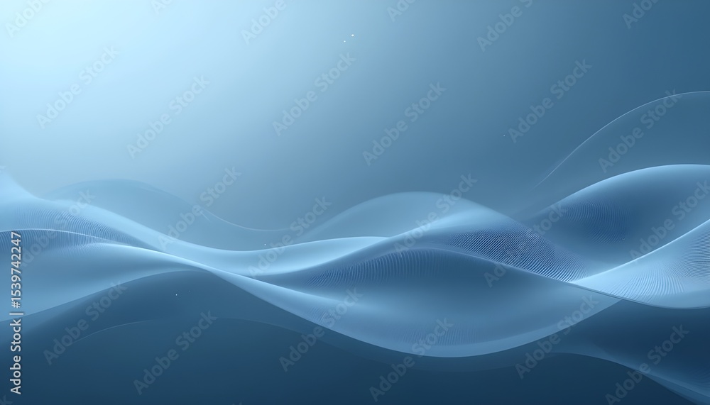 Poster serene blue wave abstract background design perfect for websites presentations or digital projects o