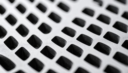 Close-up view of a textured metallic surface with intricate patterns and shadows, showcasing design