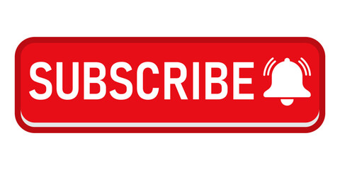 Subscribe Button with Notification Bell – Red YouTube CTA for Alerts & Engagement