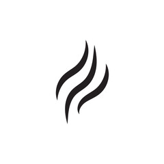 Smoke steam vector simple logo icon