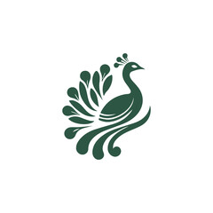 Elegant peacock logo