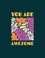 brand T-shirt design  Flowers Victor file design 