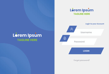website landing page login design
