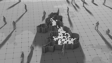 UK Map People Population Growth Immigration and Border Control