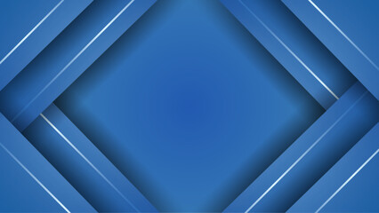 Obraz premium Modern Blue Abstract Background With Geometric Shapes and Overlapping Layers