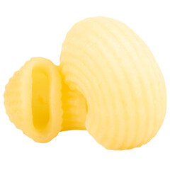 macaroni on white background pile food