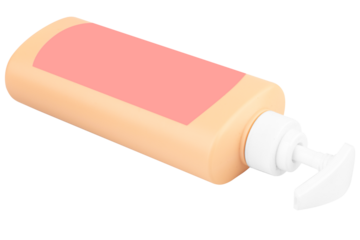 bottle plastic cosmatic on white background