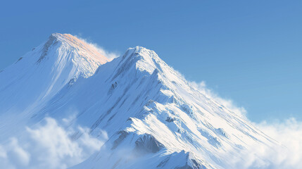 A snow covered mountain peak  Background 2025