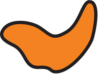 Orange Abstract Shape