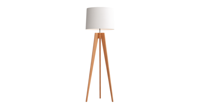 Modern Tripod Floor Lamp with White Shade Stylish Home Decor - Powered by Adobe
