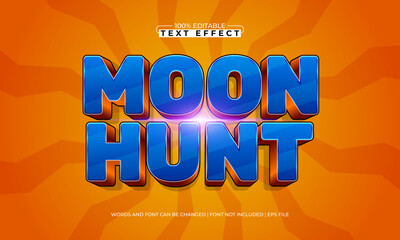 moon hunt editable text effect with a space and alien text style
