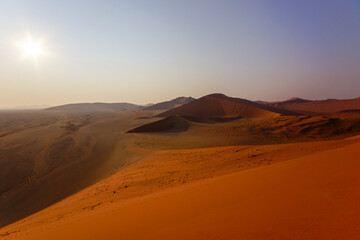 View from Dune 45, Sossusvlei, Namib-Naukluft National Park, Namibia