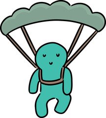 Illustration of parachuter
