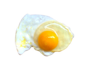 sunny side up egg isolated on white