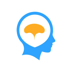 Open mind logo icon illustration for self growth creative thinking and focus