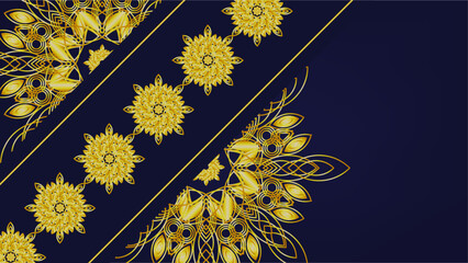 gold Mandala pattern illustration background © petrukjowodesign