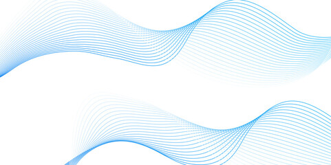 blue wave curve lines banner background design. Digital frequency track equalizer. Stylized line art background. modern soft luxury texture with smooth and clean vector subtle background illustration