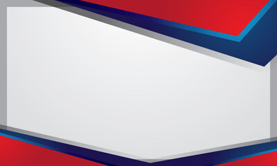 Modern blue red white geometric certificate background