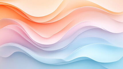 Pastel Wave Design with Gradient Pink, Orange, and Blue Tones