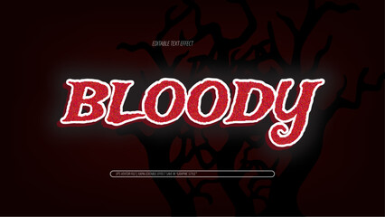 red bloody Text Effect background