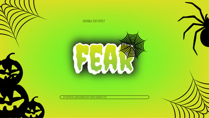 green scary Pattern fear Text Effect background