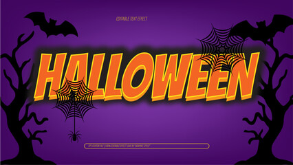 purple and orange halloween Text Effect background