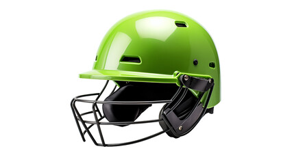 Naklejka premium Lime Green Cricket Helmet Safety Gear Sports Equipment