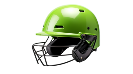 Lime Green Cricket Helmet Safety Gear Sports Equipment