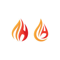 ignite fire letter A and H logo