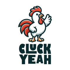 Confident Rooster Cartoon Mascot