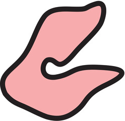 Pink Abstract Shape