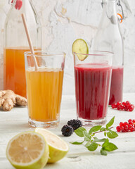 Ginger beer with berries nonalcoholic