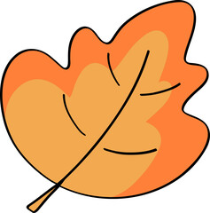 Painterly Semi Realistic Thanksgiving Maple Leaf