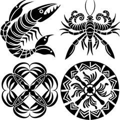 black and white tattoo design